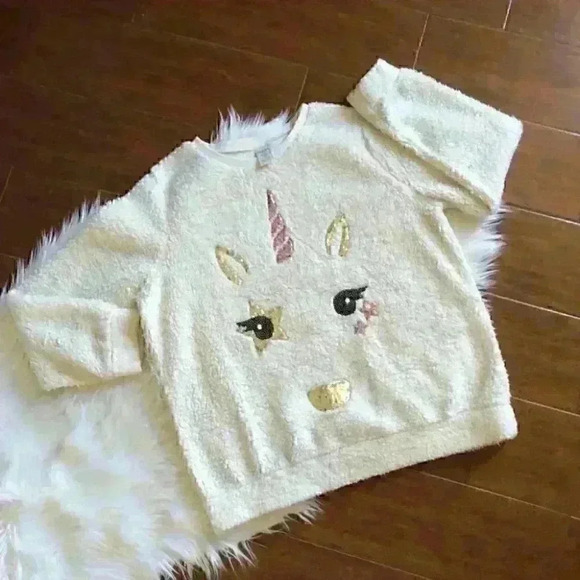Arizona youth plush sequin unicorn size 16  PTP ~20" - Picture 1 of 5